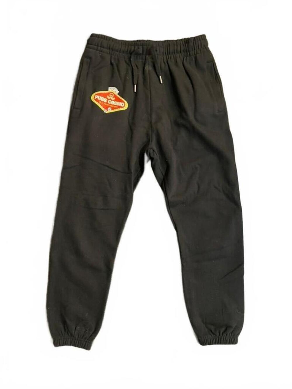 Pass That Puss Black Cotton Blend Jogger Sweatpants Size Small Jake Shane Merch